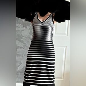 Karl Lagerfeld Stripped MIDI B/W Size XS